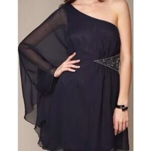 NWT Free People In The Moonlight Beaded One Shoulder Dress